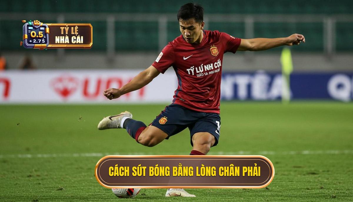 Các Bước Chi Tiết Thực Hiện Kỹ thuật Sút Bóng Bằng Lòng Bàn Chân Phải