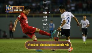 Kỹ thuật sút bóng bằng lòng bàn chân phải