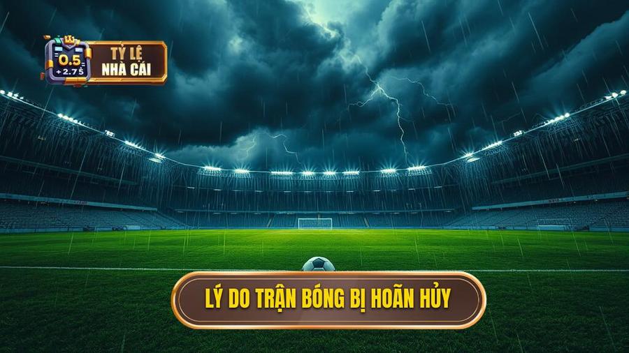 1. Lý do trận bóng bị hoãn hủy