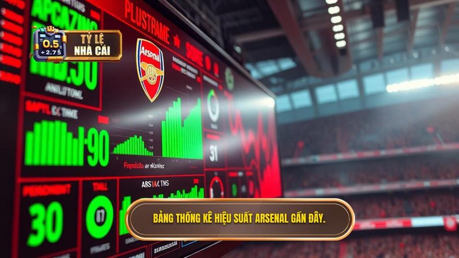 Bảng thống kê hiệu suất gần đây của Arsenal
