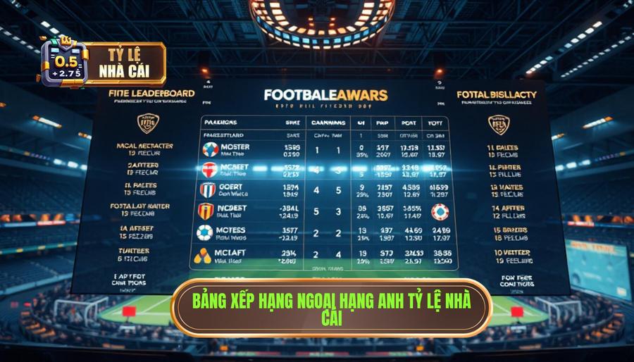 Bảng xếp hạng Ngoại hạng Anh hôm nay